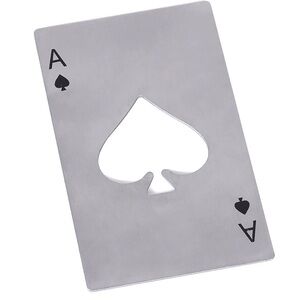 Silver Ace of Spades Bottle Opener